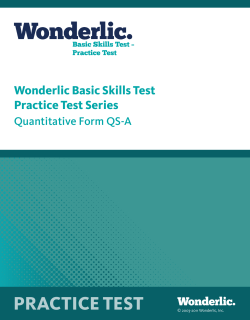 Basic Math Practice Test A
