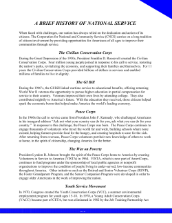 A Brief History of National Service