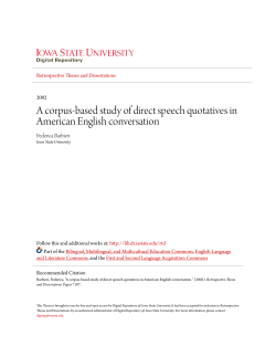 A corpus-based study of direct speech quotatives in American