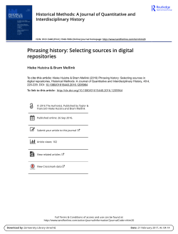 Phrasing history: Selecting sources in digital repositories
