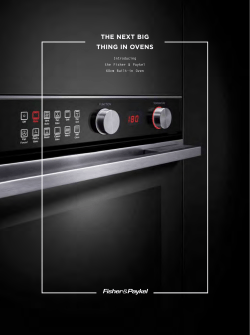 THE NExT BIG THING IN OVENS