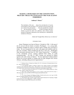 Military Trials of Civilians in the War Against