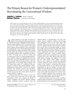 The Primary Reason for Women`s Underrepresentation