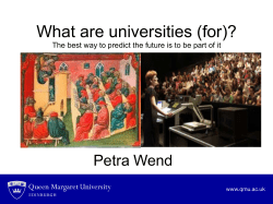 What are universities