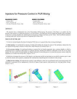 Injectors for Pressure Control in PUR Mixing