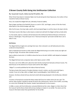 2 Brown County Dolls Going into Smithsonian Collection