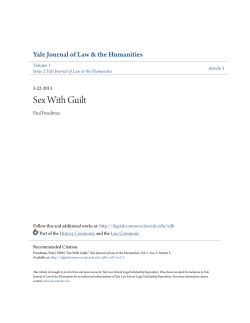 Sex With Guilt - Yale Law School Legal Scholarship Repository