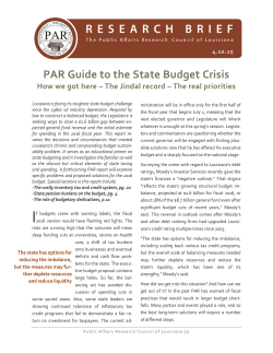 PAR Guide to the State Budget Crisis