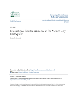 International disaster assistance in the Mexico City Earthquake
