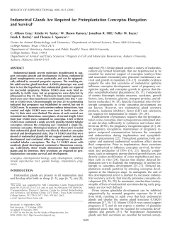 Endometrial Glands Are Required for Preimplantation Conceptus