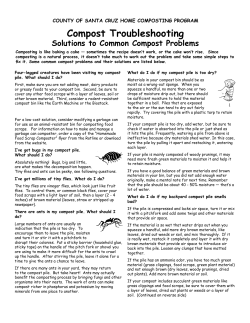 Compost Troubleshooting - County of Santa Cruz Public Works
