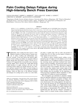 Palm Cooling Delays Fatigue during High
