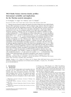 MGS Radio Science electron density profiles: Interannual variability