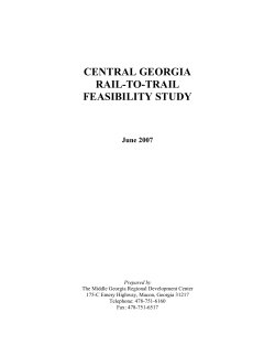 Feasibility Study - Central Georgia Rail To Trail Association