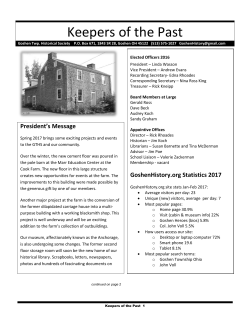Keepers of the Past - Goshen Township Historical Society