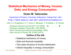 Statistical Mechanics of Money, Income, Debt, and Energy