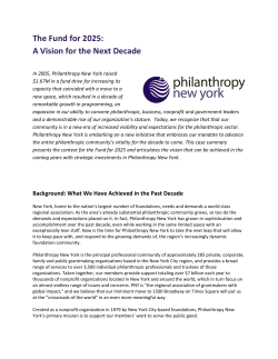 Full Case Statement - Philanthropy New York