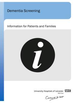 Dementia Screening - University Hospitals of Leicester