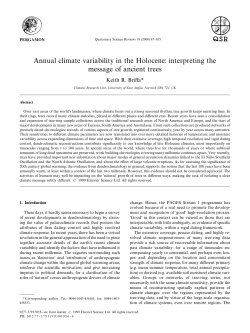 Annual climate variability in the Holocene