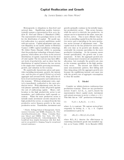 Capital Reallocation and Growth