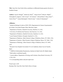 Gene flow from North Africa contributes to differential