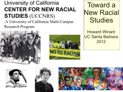 Howard Winant - Sociology and Social Policy