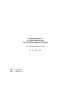 A BAYESIAN ESTIMATOR OF THE LINEAR REGRESSION
