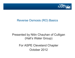 Reverse Osmosis (RO)