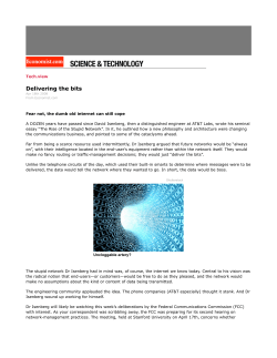 Delivering the bits - Duke Computer Science