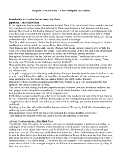 Iroquois Creation Story - Joint Stewardship Board