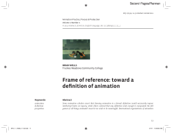 Frame of reference: toward a definition of animation