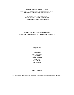 Multi-Employer Plans/Withdrawal Liability