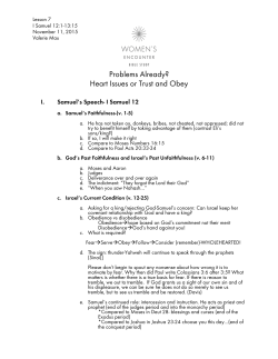 Problems Already? Heart Issues or Trust and Obey