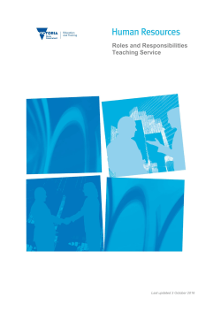 Roles and Responsibilities Teaching Service