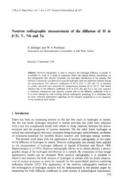 Neutron radiographic measurement of the diffusion of H in P