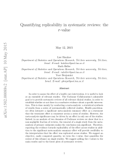Quantifying replicability in systematic reviews