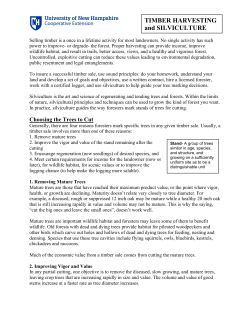 Timber Harvesting and Siviculture