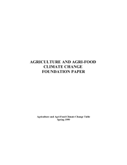 agriculture and agri-food climate change