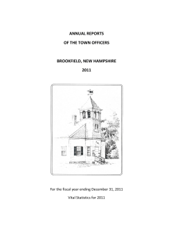 2011 Town Report - Town of Brookfield NH