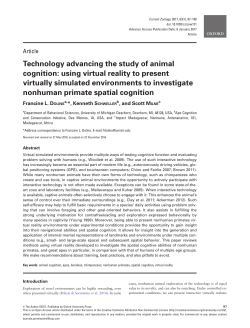 Technology advancing the study of animal cognition: using virtual