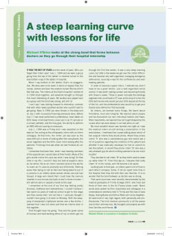 A steep learning curve with lessons for life