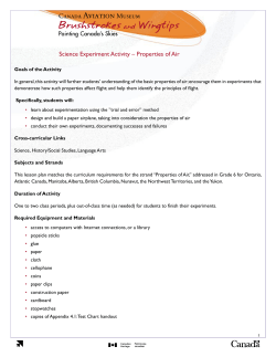 Science Experiment Activity &ndash; Properties of Air