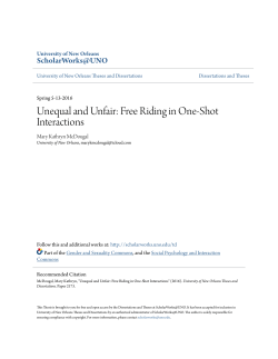 Unequal and Unfair: Free Riding in One