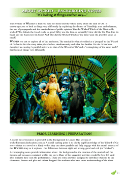 aBoUt WiCKeD &ndash; BaCKgroUnD noteS