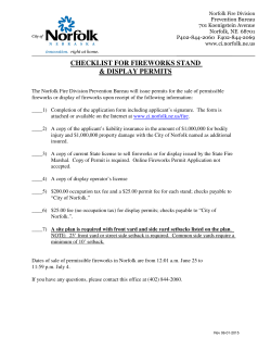 CHECKLIST FOR FIREWORKS STAND