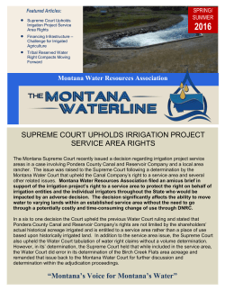 MWRA Spring/Summer 2016 Newsletter