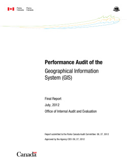 Performance Audit of GIS