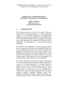 Antitrust Constraints on Pricing
