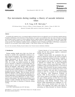 Eye movements during reading: a theory of saccade initiation times