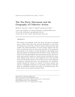 The Tea Party Movement and the Geography of Collective Action